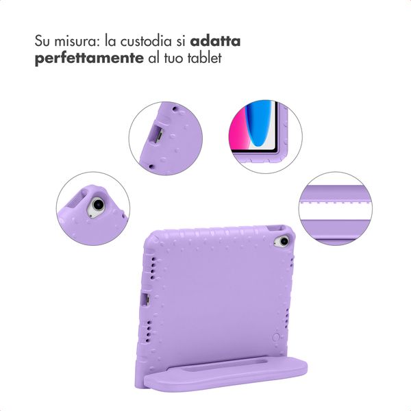 imoshion Kidsproof Backcover met handvat Apple iPad 11 (2025) 11 inch A16 / iPad 10 (2022) 10.9 inch - Lila