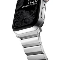 Nomad Magnetische stalen schakelband Apple Watch Series 1 t/m 11 / SE / Ultra (44/45/46/49 mm) - Silver