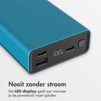 imoshion Ultra Series Aluminium | Powerbank 20.000 mAh - Snelladen tot 33 watt - Petrol Green