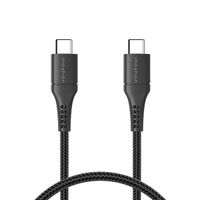 imoshion Braided USB-C naar USB-C kabel - 0,25 meter - Zwart