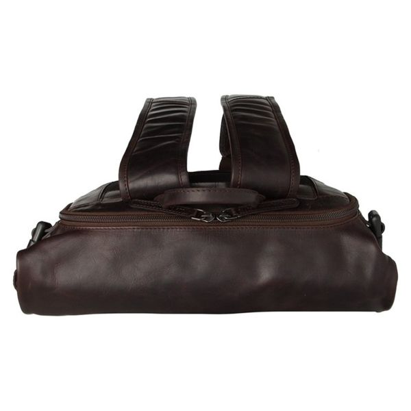 The Chesterfield Brand Mazara Laptop rugzak 13 inch - Echt leer - Donkerbruin