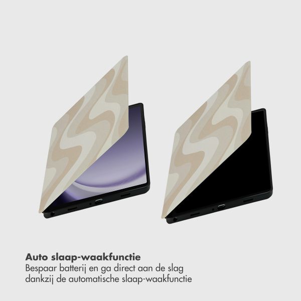 Selencia Vivid tablethoes Samsung Galaxy Tab A9 Plus - Desert Waves Beige