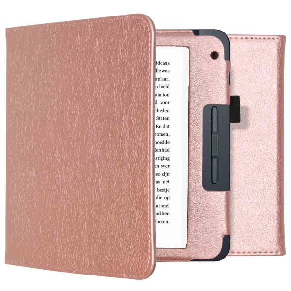 imoshion Vegan Leather Bookcase Kobo Libra 2 / Tolino Vision 6 - Rosé Goud