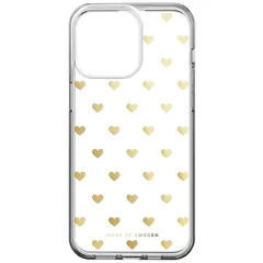 iDeal of Sweden Clear Case iPhone 15 Pro Max - Golden Hearts