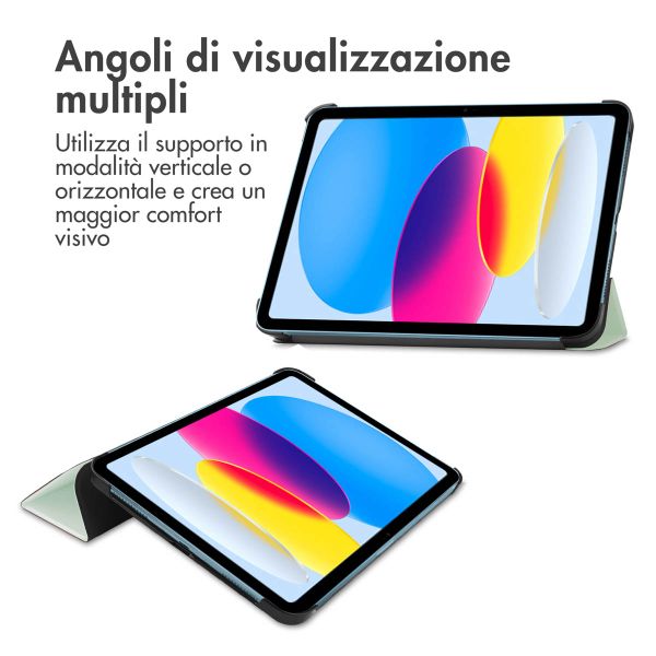 imoshion Trifold Bookcase Apple iPad 11 (2025) 11 inch A16 / iPad 10 (2022) 10.9 inch - Lichtgroen