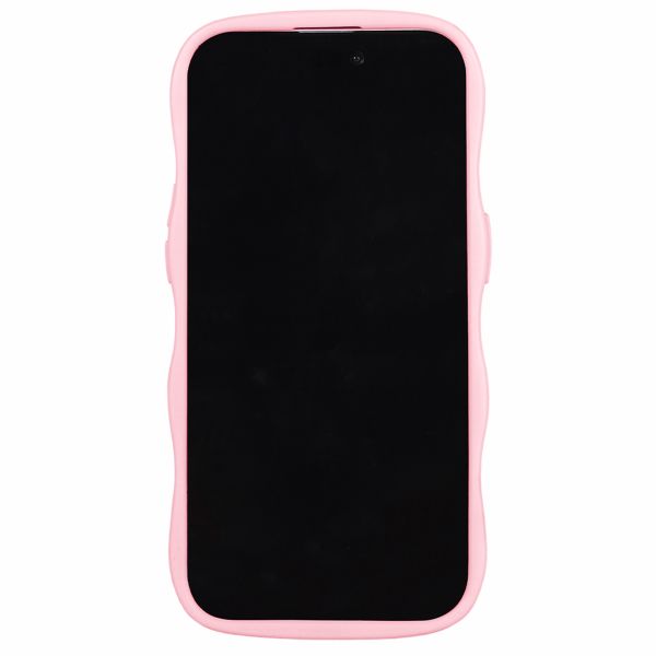 Holdit Wavy Case iPhone 14 Pro - Pink / Transparent