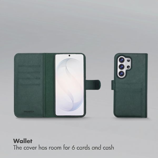 Selencia Olyn Detachable Bookcase with MagSafe Samsung Galaxy S26 Ultra - Green
