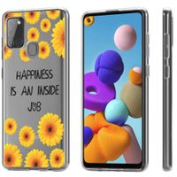 imoshion Design hoesje Samsung Galaxy A21s - Bloem - Geel