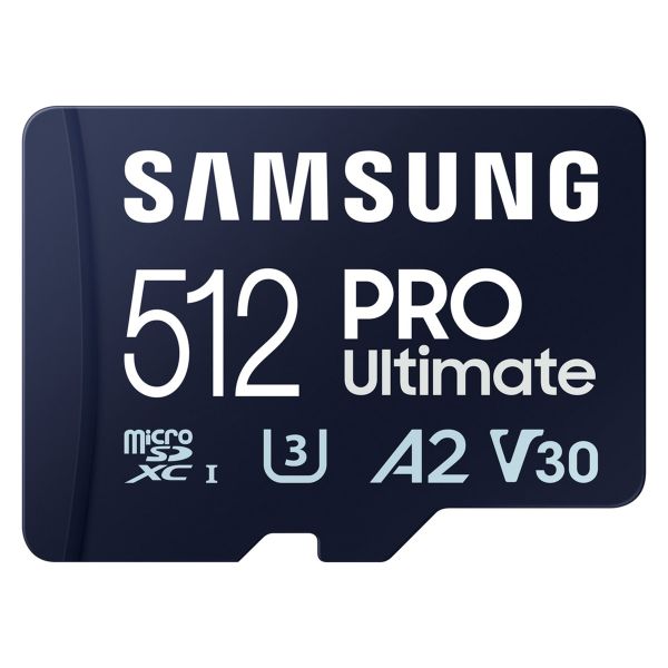 Samsung PRO Ultimate microSD - 512GB - inclusief SD adapter - UHS-I/U3/Full HD/4K UHD