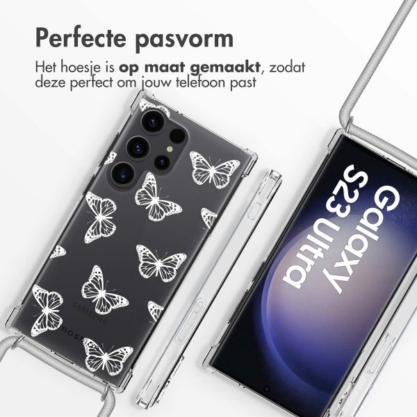 imoshion Design hoesje met koord Samsung Galaxy S23 Ultra - Butterfly