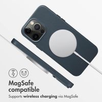 Accezz Leather Back Cover with MagSafe Apple iPhone 14 Pro Max - Nightfall Blue
