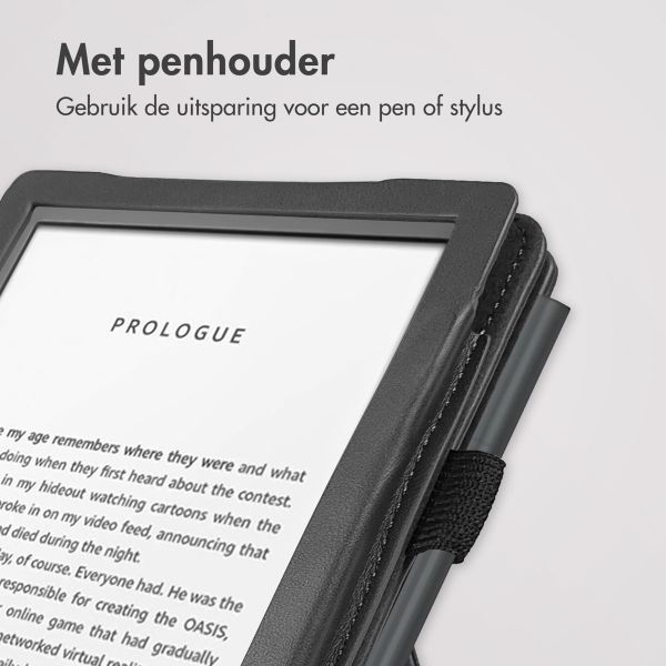 imoshion Stand Bookcase Sleepcover met strap Amazon Kindle (2024) / Amazon Kindle (2022) 11th gen - Zwart