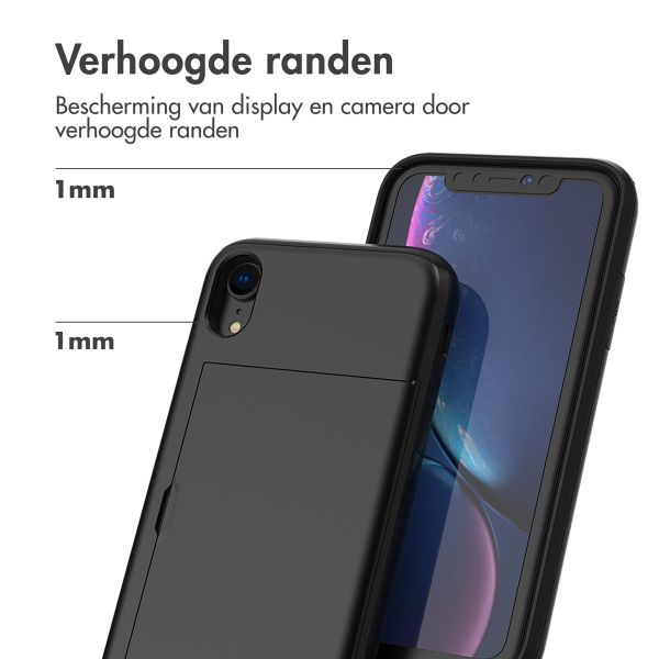 imoshion Backcover met pasjeshouder iPhone Xr - Zwart