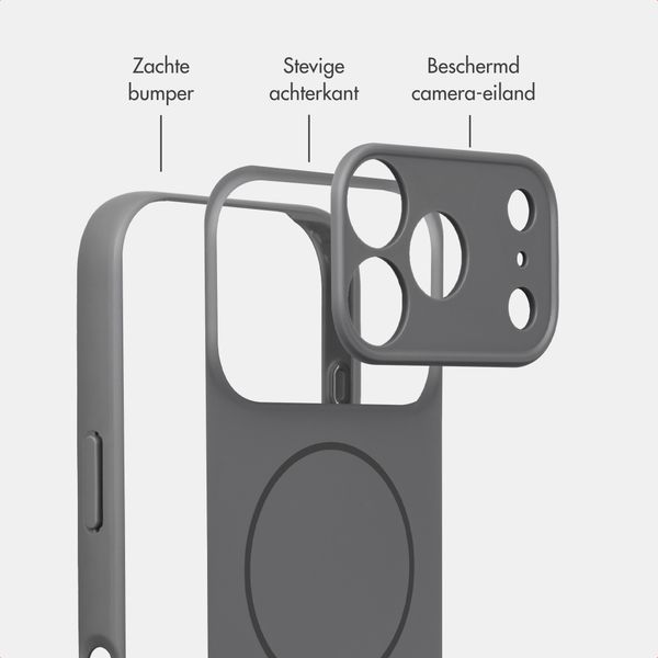 Accezz Grip Backcover met MagSafe Apple iPhone 18 Pro Max / 17 Pro Max - Grijs