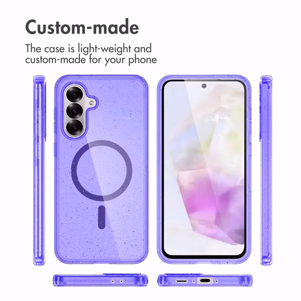 imoshion Sparkle Backcover met MagSafe Samsung Galaxy A56 - Glitter Paars