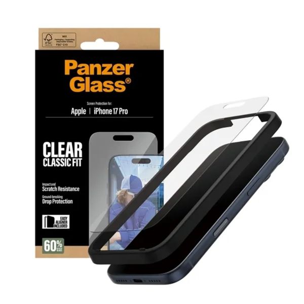 PanzerGlass Anti-Bacterial Screenprotector Apple iPhone 17 Pro