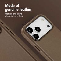 Accezz Leather Back Cover with MagSafe Apple iPhone 17 Pro Max - Coffee Brown