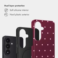 Selencia Vivid Case with MagSafe Samsung Galaxy S26 FE - Happy Dots Burgundy