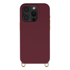 Selencia Rivièra MagSafe Backcover met afneembare haakjes Apple iPhone 15 Pro - Bold Burgundy