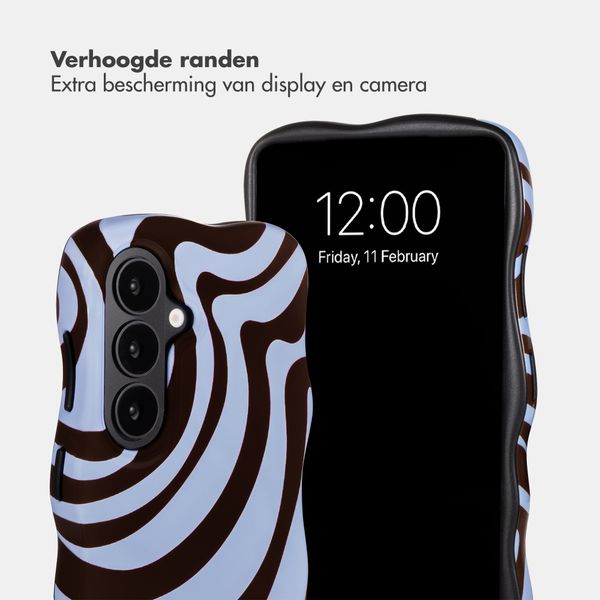 Selencia Vivid Wavy Backcover met MagSafe Samsung Galaxy S26 - Dream Swirl Chocolate
