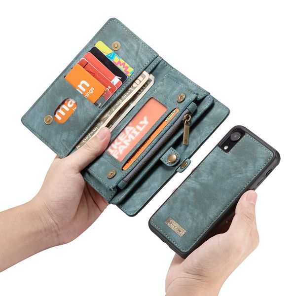 CaseMe Luxe Lederen 2 in 1 Portemonnee Bookcase iPhone Xr