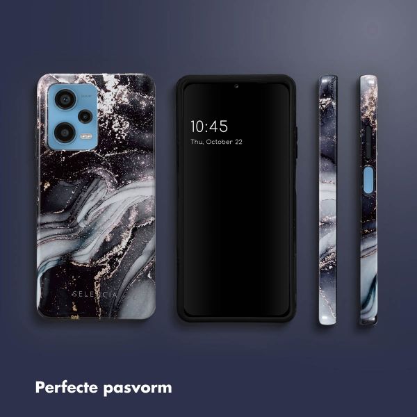Selencia Vivid Backcover Xiaomi Redmi Note 12 Pro (5G) - Chic Marble Black