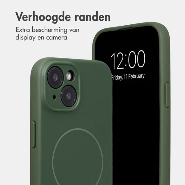 Accezz Grip Backcover met MagSafe Apple iPhone 13 - Donkergroen