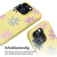 imoshion Siliconen design hoesje met koord iPhone 16 Pro - Yellow Flower Distance