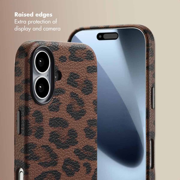 Selencia Sabi Back Cover Panther Print with MagSafe Apple iPhone 17 - Mocha Brown