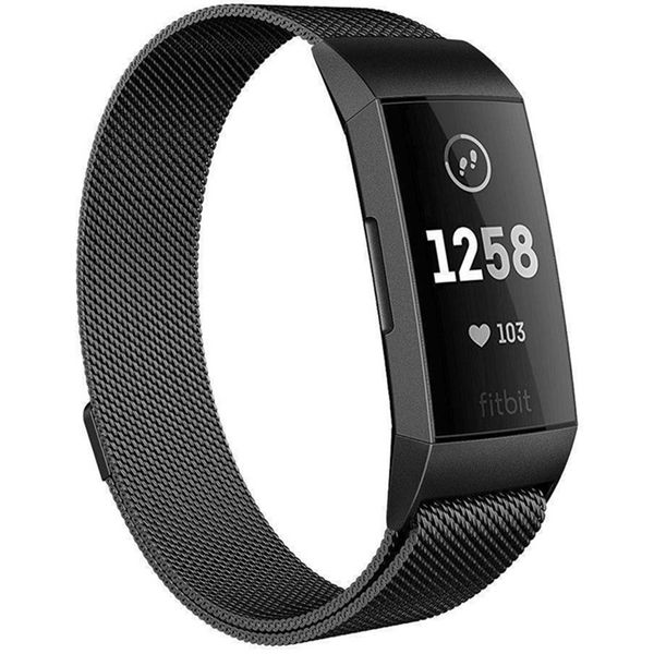 imoshion Milanees Watch bandje Fitbit Charge 3 / 4 - Zwart