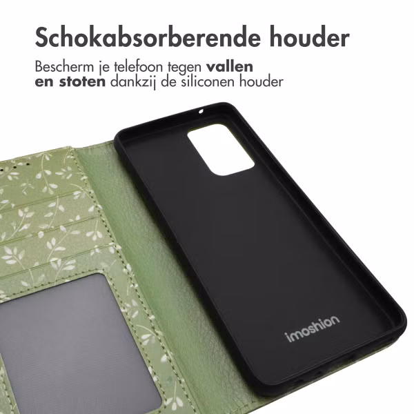 imoshion Design Bookcase Samsung Galaxy A52(s) (5G/4G) - Green Flowers