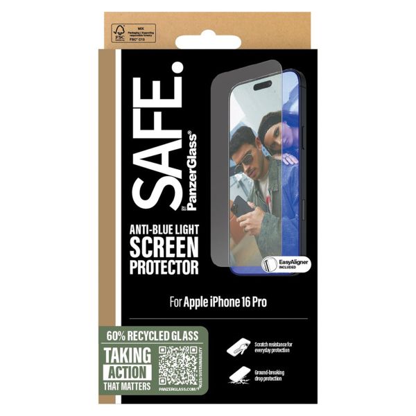 SAFE by PanzerGlass ﻿EyeScreenprotector Ultra Wide Fit met applicator iPhone 16 Pro