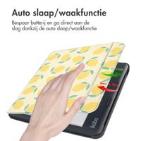 imoshion Design Slim Hard Case Sleepcover met stand Kobo Libra Colour - Citrus Dream