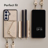 Selencia Sera Phone Case with Cord and Envelope Card Holder Samsung Galaxy S26 FE - Champagne