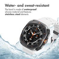 imoshion Ocean Silicone Band Samsung Galaxy Watch Ultra 2 (2026) / Ultra (2024/2025) - White
