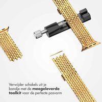 Selencia Stalen draak band Apple Watch Series 1 t/m 11 / SE / Ultra (44/45/46/49 mm) - Goud
