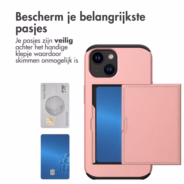 imoshion Backcover met pasjeshouder Apple iPhone 15 - Rosé Goud