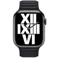 Apple Leather Link Apple Watch | 44/45/46/49 mm - Size S/M - Ink