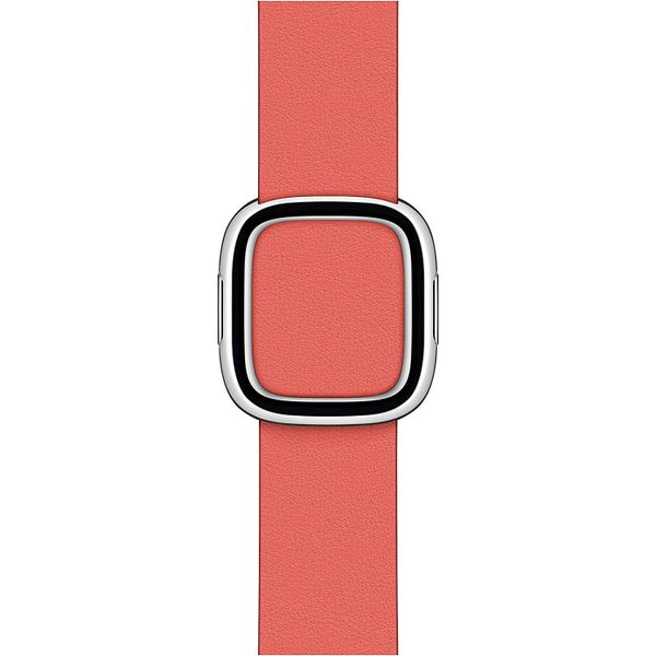 Apple Leather Band Modern Buckle Apple Watch Series 1 t/m 9 / SE (38/40/41 mm) | Series 10 / 11 (42 mm) - Maat L - Pink Citrus