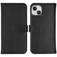 Selencia Genuine Leather Book Case Apple iPhone 15 Plus - Black