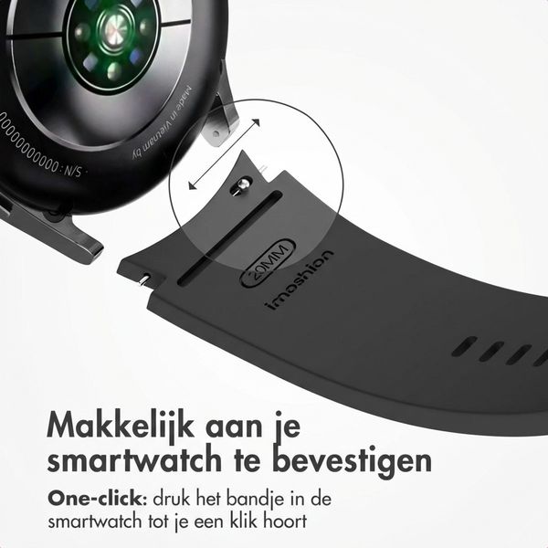 imoshion Siliconen bandje Samsung Galaxy Watch 4 / 5 / 6 / 7 / FE (20 mm) - Zwart