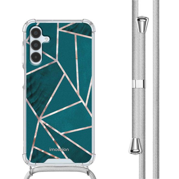 imoshion Design hoesje met koord Samsung Galaxy A15 (5G/4G) - Petrol Green Graphic