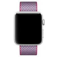 Apple Woven Nylon band Apple Watch Series 1 t/m 9 / SE (38/40/41 mm) | Series 10 (42 mm) - Berry