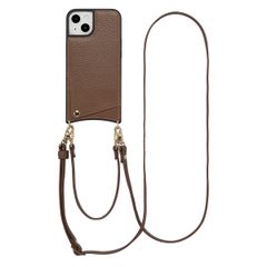 Selencia Nova Telefoonhoes met Koord en Pashouder Apple iPhone 14 / 13 - Mocha Brown