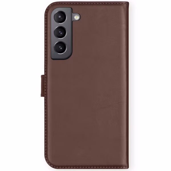 Selencia Echt Leren Bookcase Samsung Galaxy S21 FE - Bruin