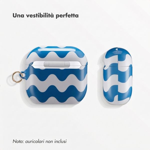 Selencia Vivid Case  Apple Airpods 4 - Wave Vibes Classic Blue