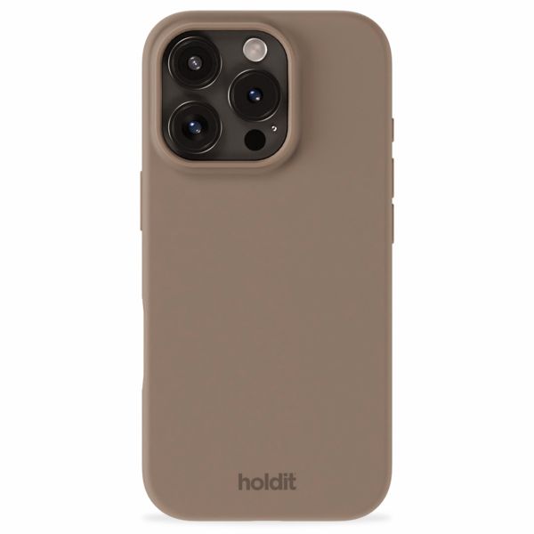 Holdit Silicone Case iPhone 16 Pro - Mocha Brown