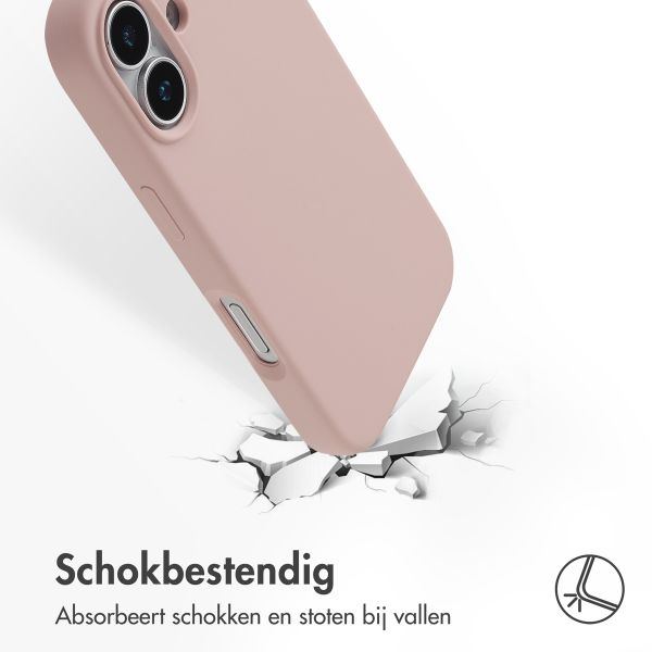 Accezz Liquid Silicone Backcover met MagSafe Apple iPhone 17 - Roze