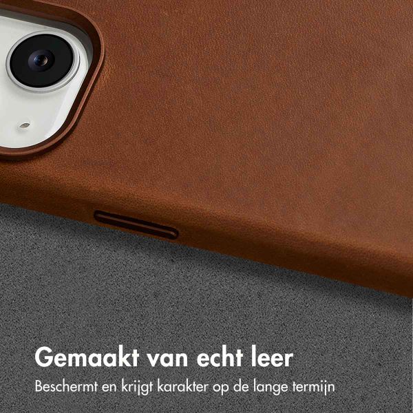 Accezz Vintage Leather Magsafe Backcover Apple iPhone 14 - Tabacco Cognac