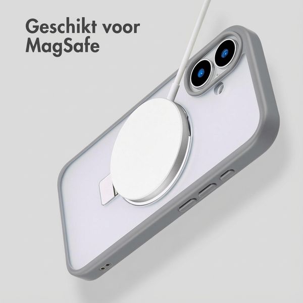 Accezz Ring Stand Backcover met MagSafe Apple iPhone 16 - Grijs